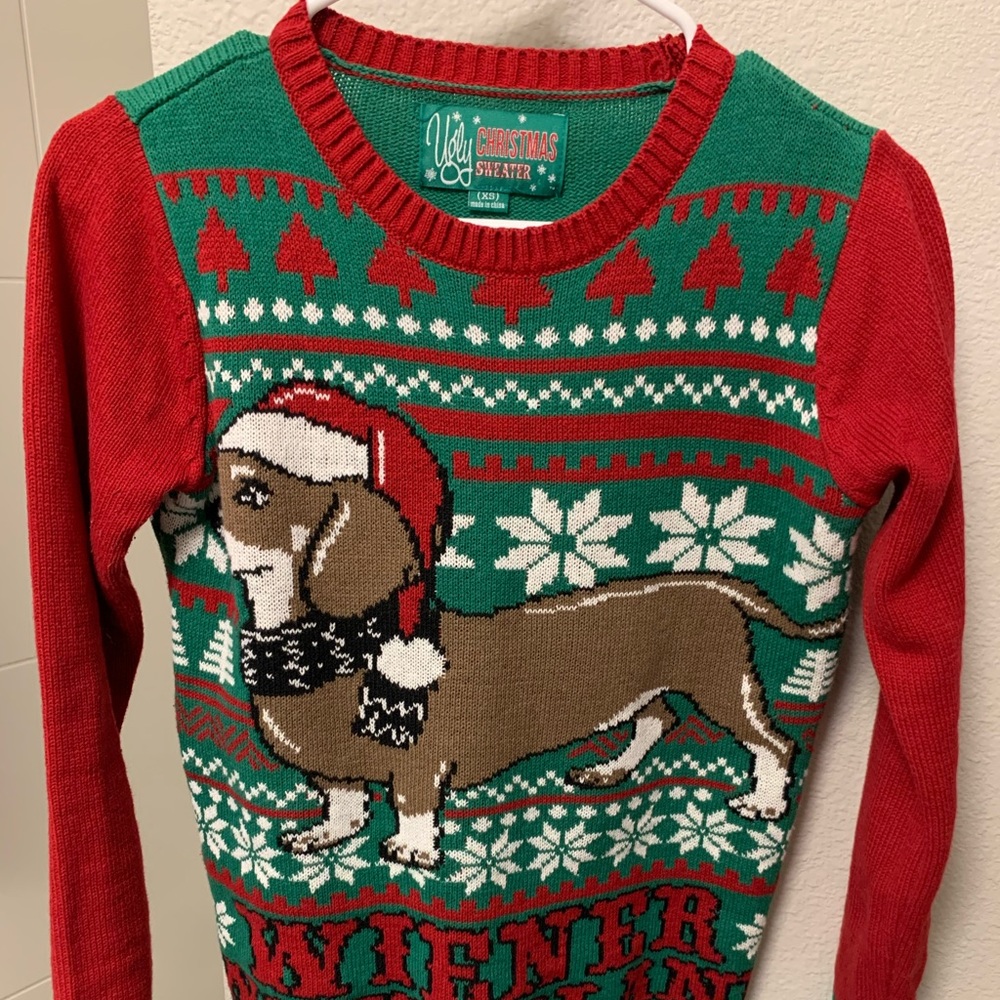 Ugly Christmas Sweater - Wiener Dog